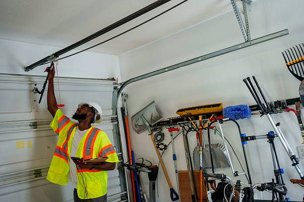 Professional Garage Door Panel Replacement technician working in Allen, TX